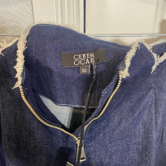 NWT Ceren Ocak Low waist pleated pant in navy blue - Picture 13 of 14